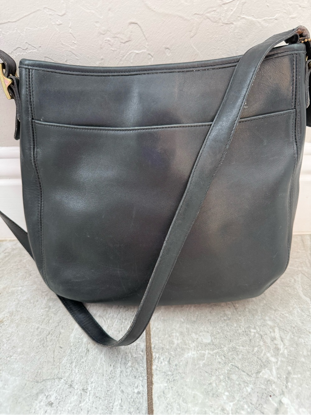 Vintage 90s Coach Chelsea Hobo 6003 Black Leather K8D-6003 Made in USA